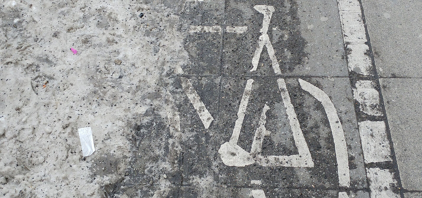 Radweg unkenntlich Wo ist der Radweg?