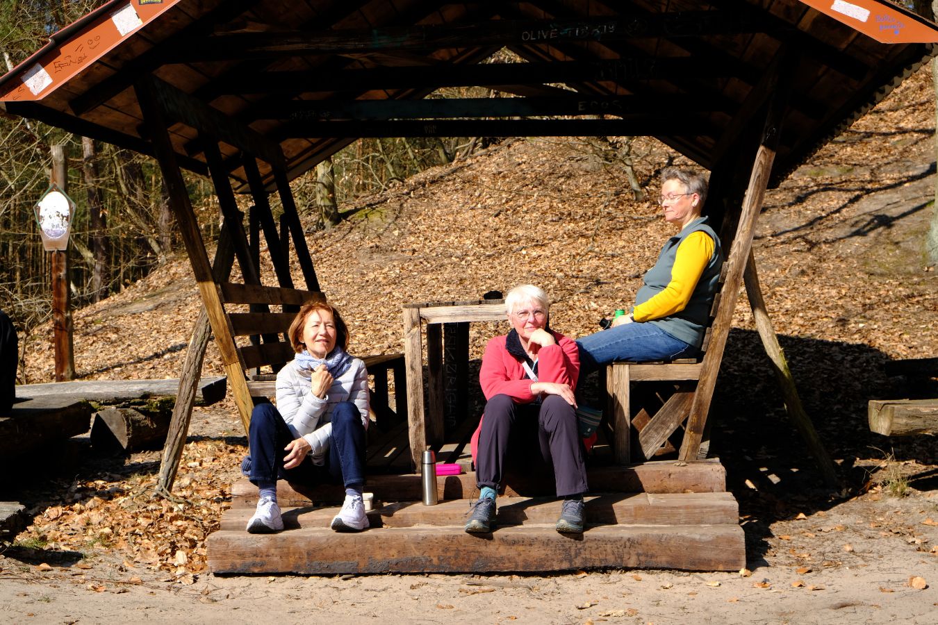 Pausen sind wichtig, Sonne tanken auch. Pausen sind wichtig, Sonne tanken auch.