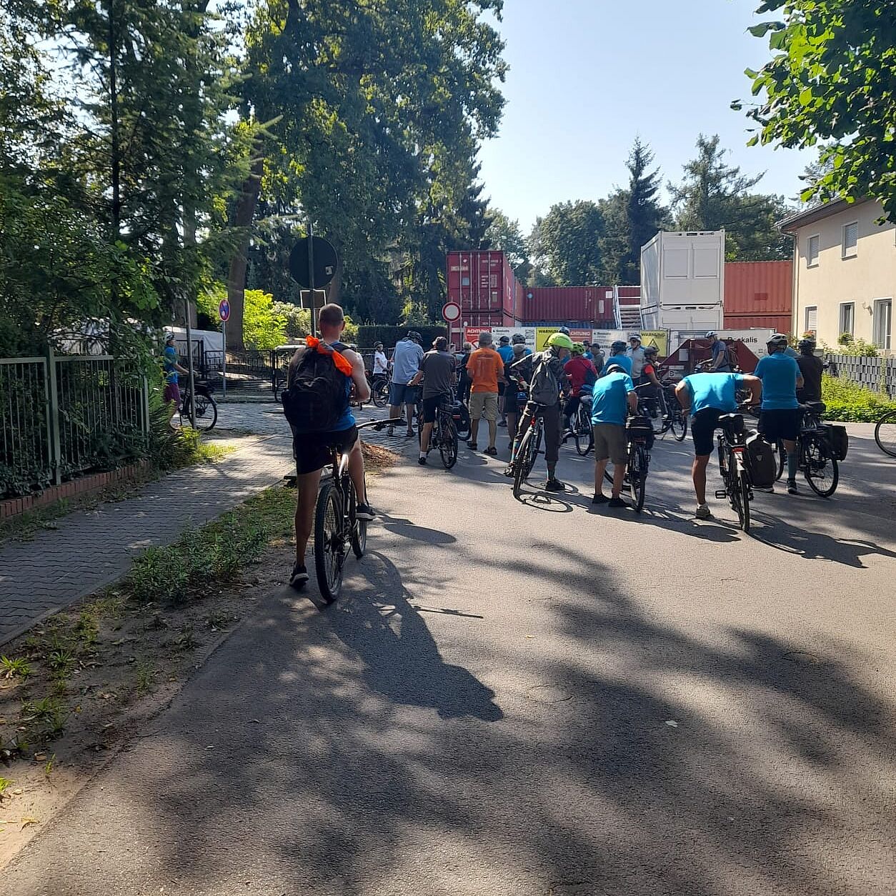 Lehnitz Blick auf die Überseecontainer