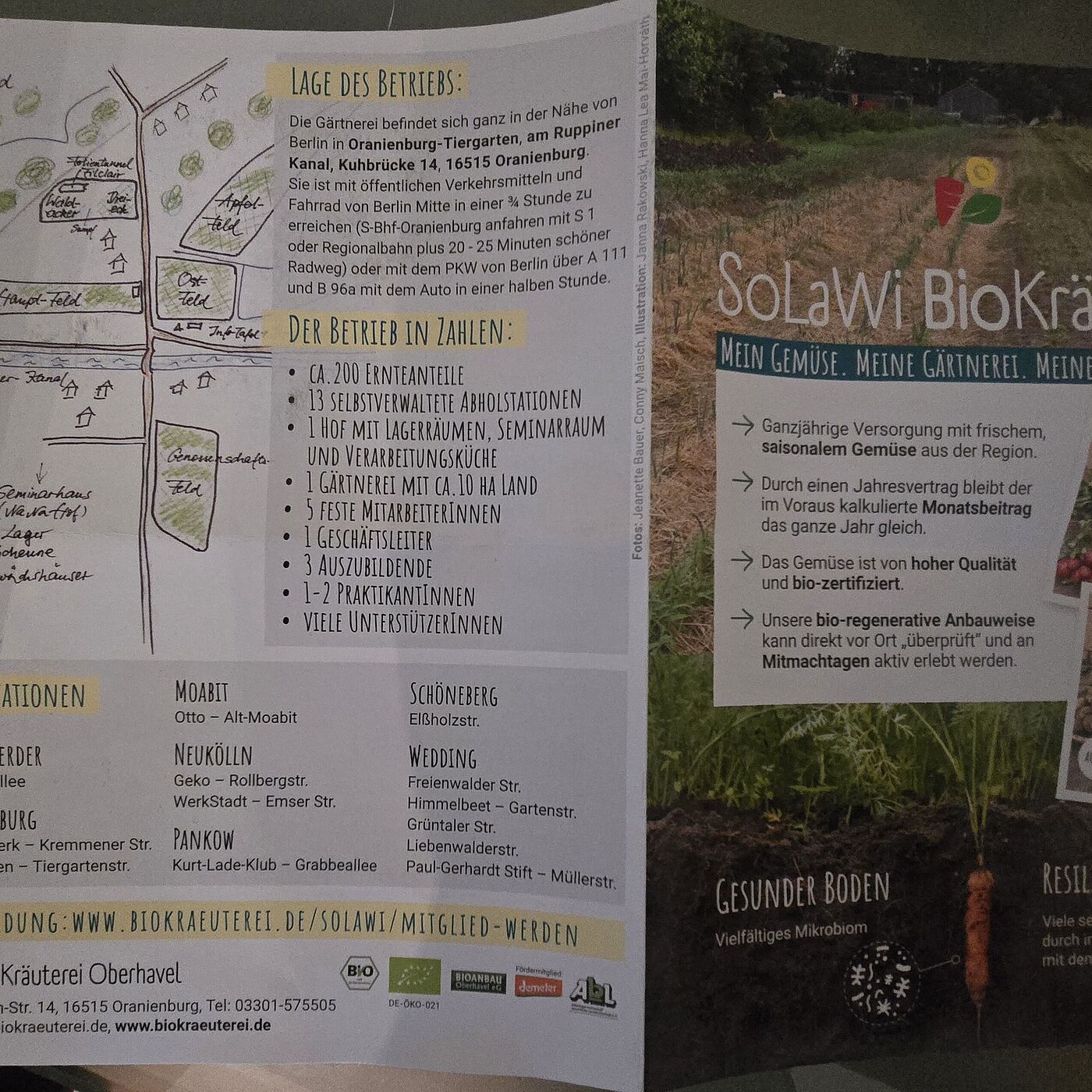 Flyer der Biokräuterei