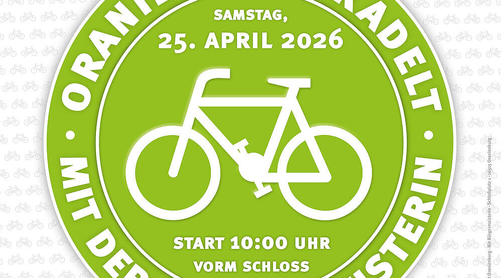 Plakat wo zur Radtour mit der Bürgermeisterin eingeladen wird