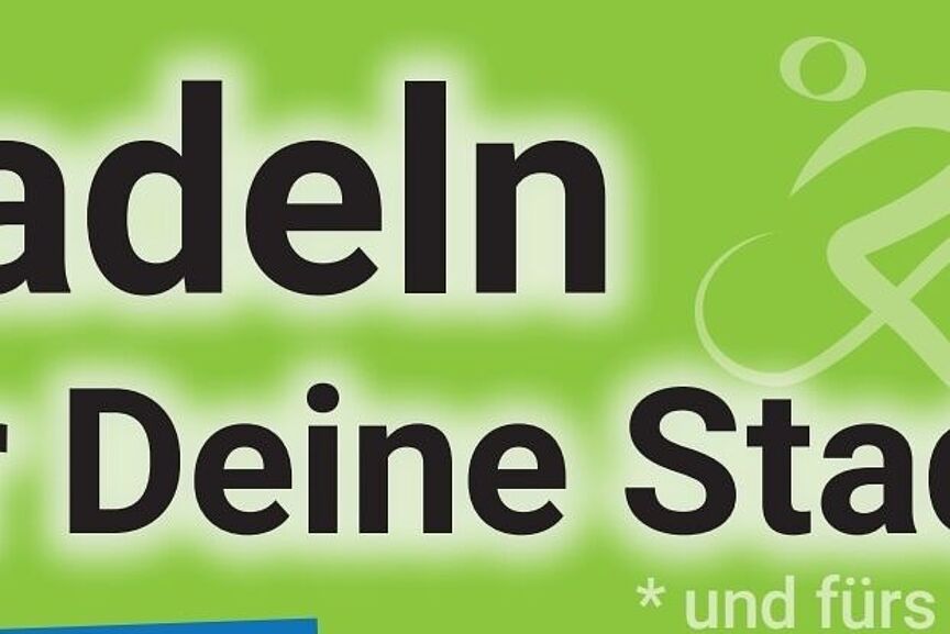 Überschrift Stadtradeln Aufforderung Teilnahme am Stadtradeln