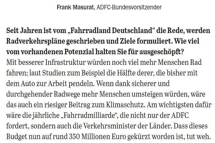 Frank Masurat im 'Der Tagesspiegel'