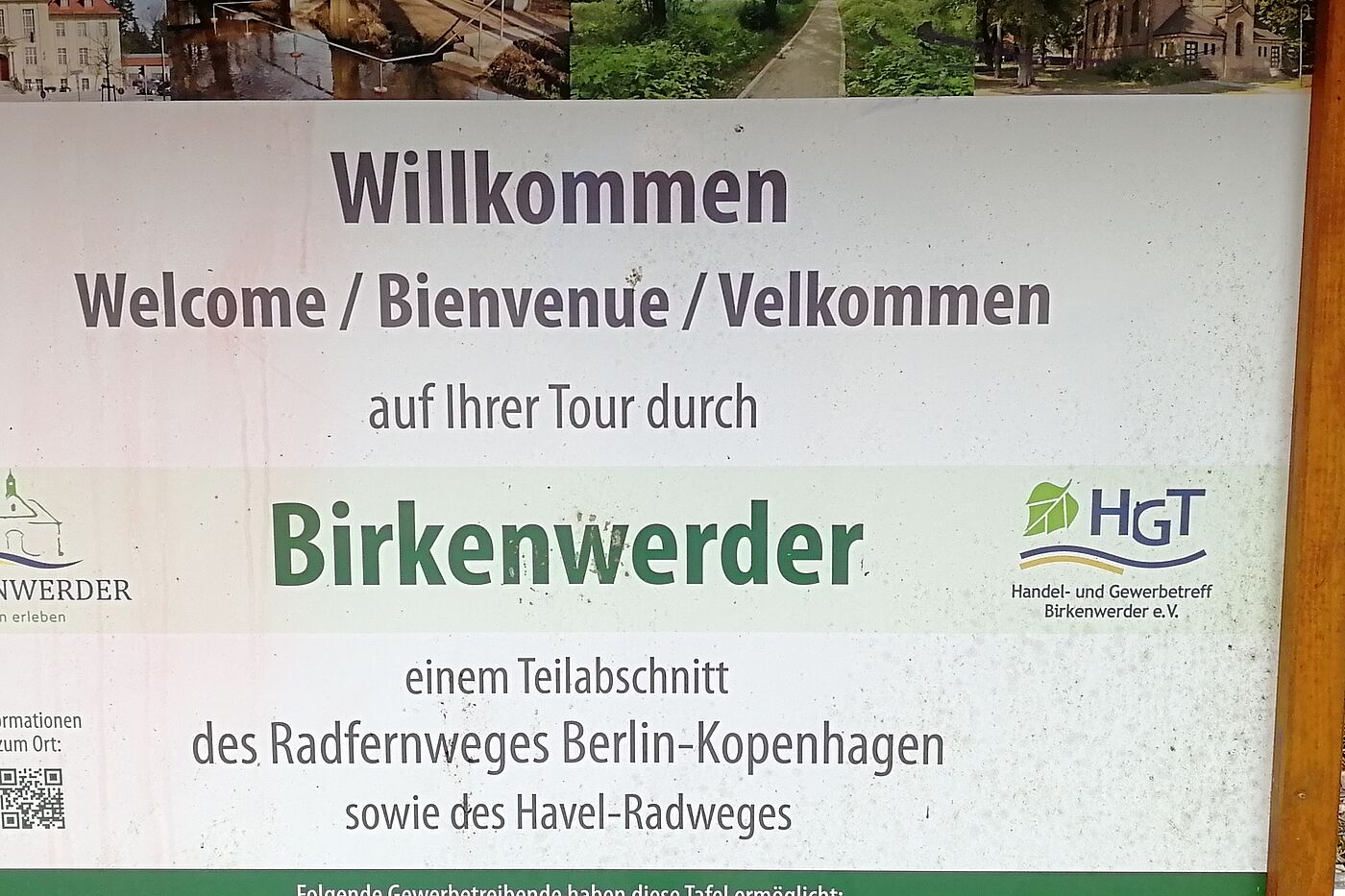 "Fahrradgemeinde Birkenwerder" - Eingang Birkenwerder von Borgsdorf kommend "Fahrradgemeinde Birkenwerder" - Eingang Birkenwerder von Borgsdorf kommend