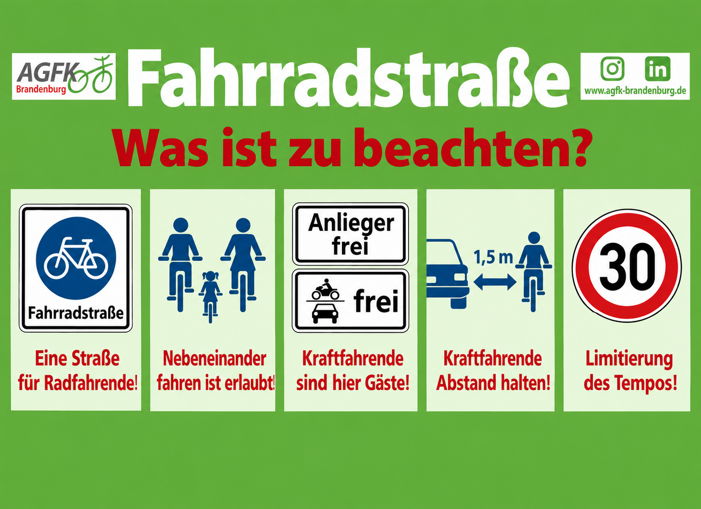 Regeln Fahrradstraße Regeln Fahrradstraße